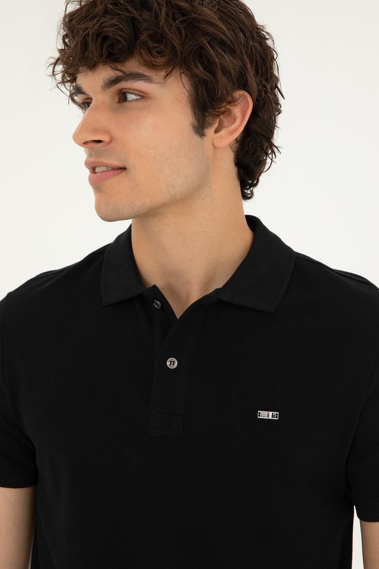 Erkek Siyah Basic Tişört - 50279610026