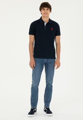 Erkek Koyu Lacivert Basic Tişört - 50279611058