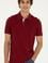 Erkek Regular Fit Polo Yaka Bordo Basic Tişört