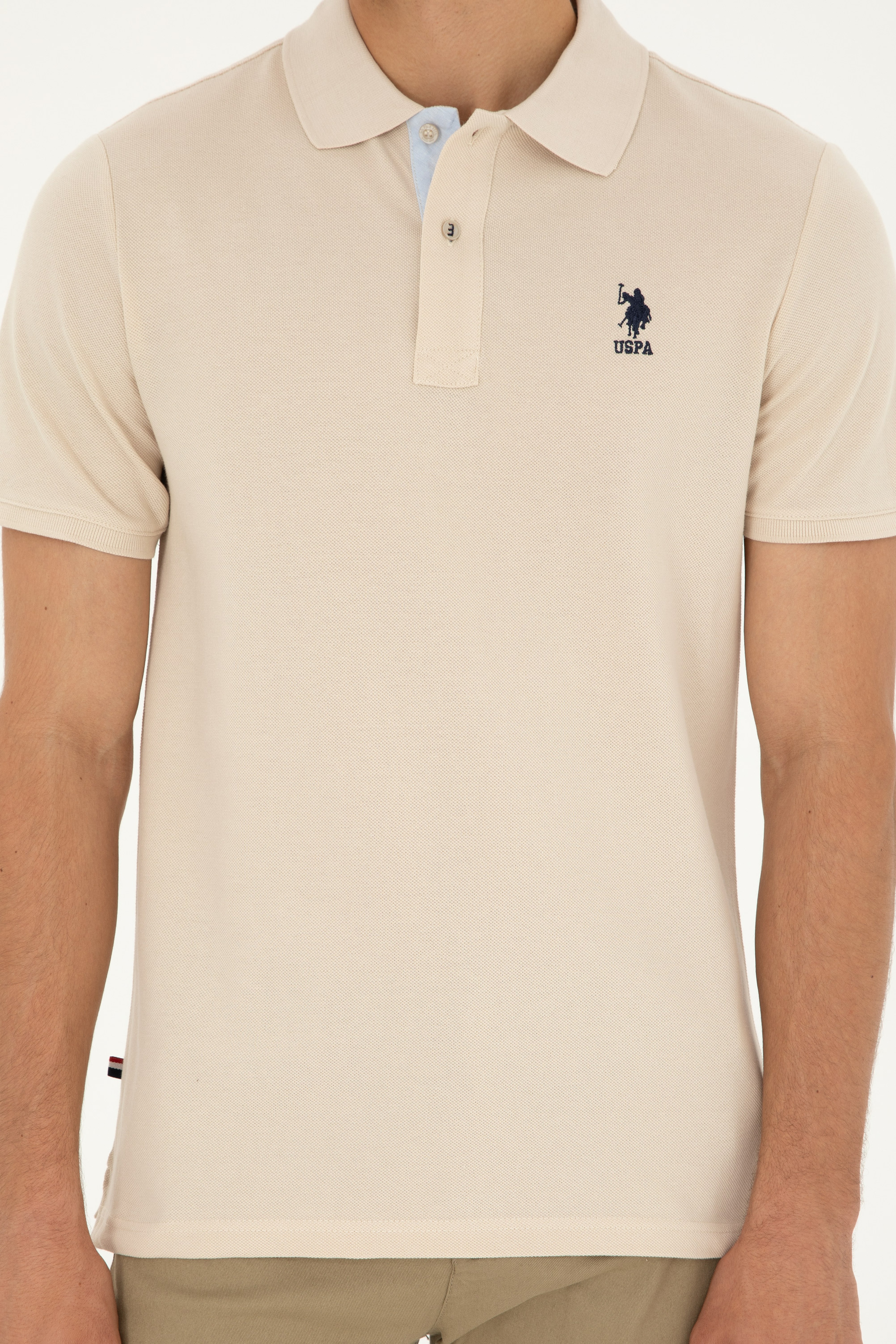 Erkek Regular Fit Polo Yaka Taş Basic Tişört
