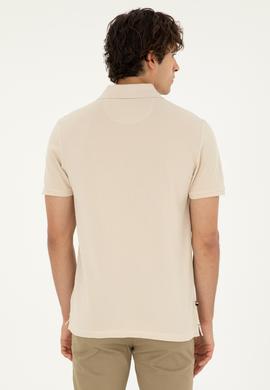 Erkek Regular Fit Polo Yaka Taş Basic Tişört - 50279611273