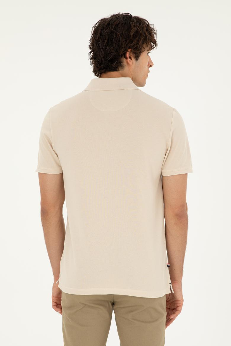 Erkek Regular Fit Polo Yaka Taş Basic Tişört - 50279611273