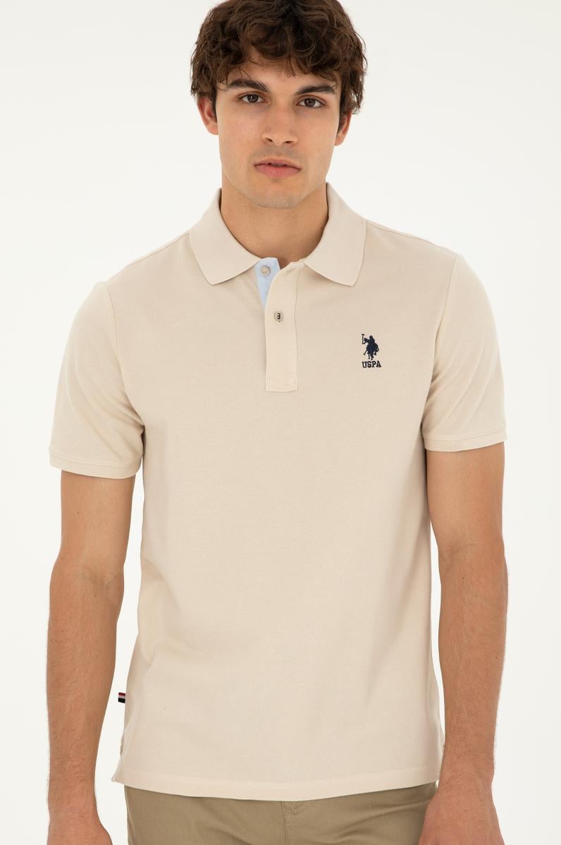Erkek Regular Fit Polo Yaka Taş Basic Tişört
