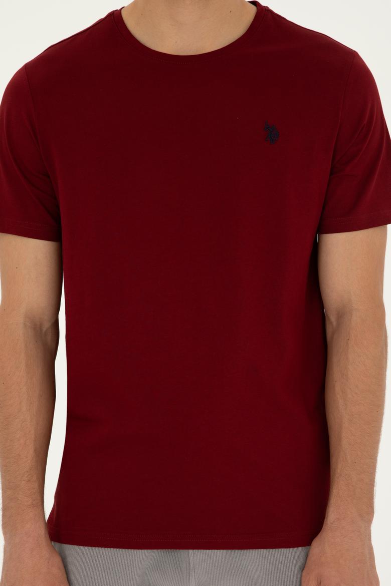 Erkek Bordo Basic Tişört - 50279632193