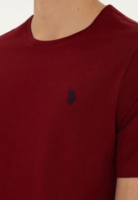 Erkek Bordo Basic Tişört - 50279632193