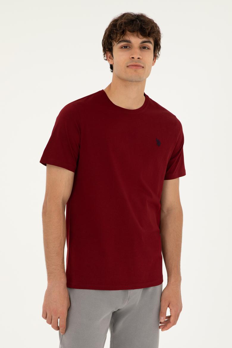 Erkek Bordo Basic Tişört