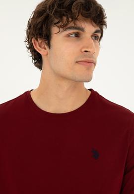 Erkek Bordo Basic Tişört - 50279632193