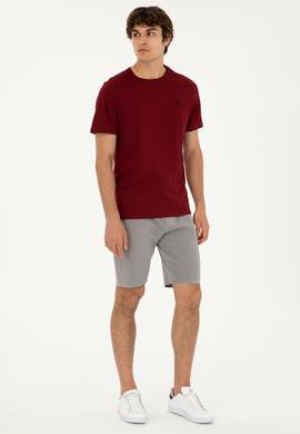 Erkek Bordo Basic Tişört - 50279632193