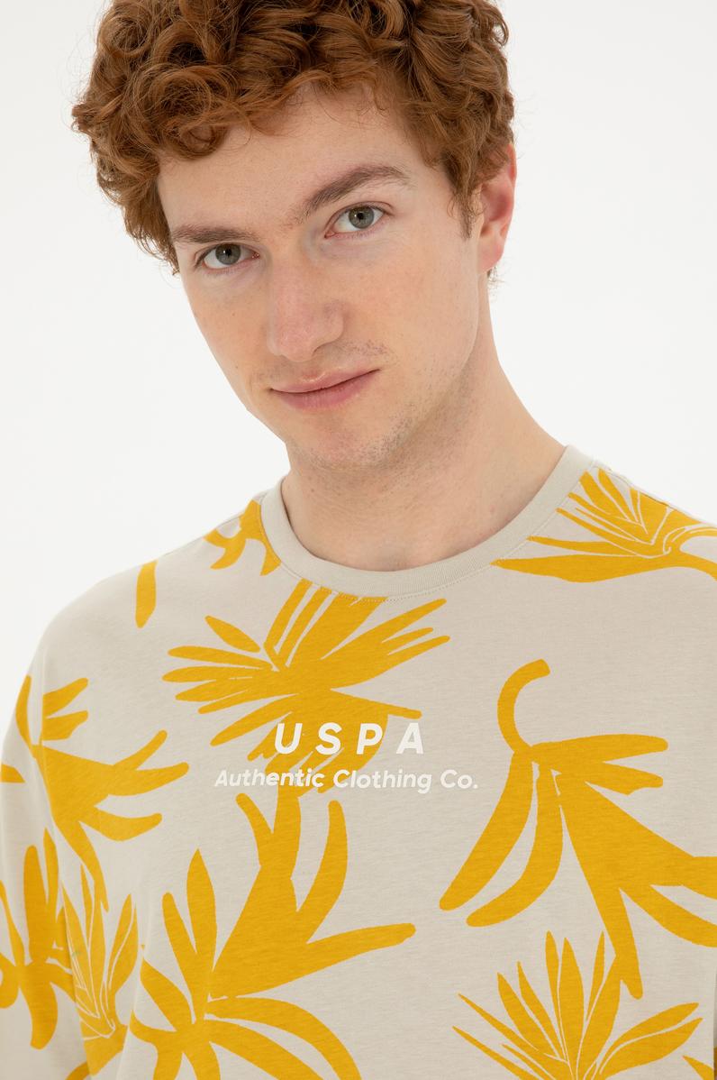 Erkek Comfort Fit Bisiklet Yaka Taş Tişört