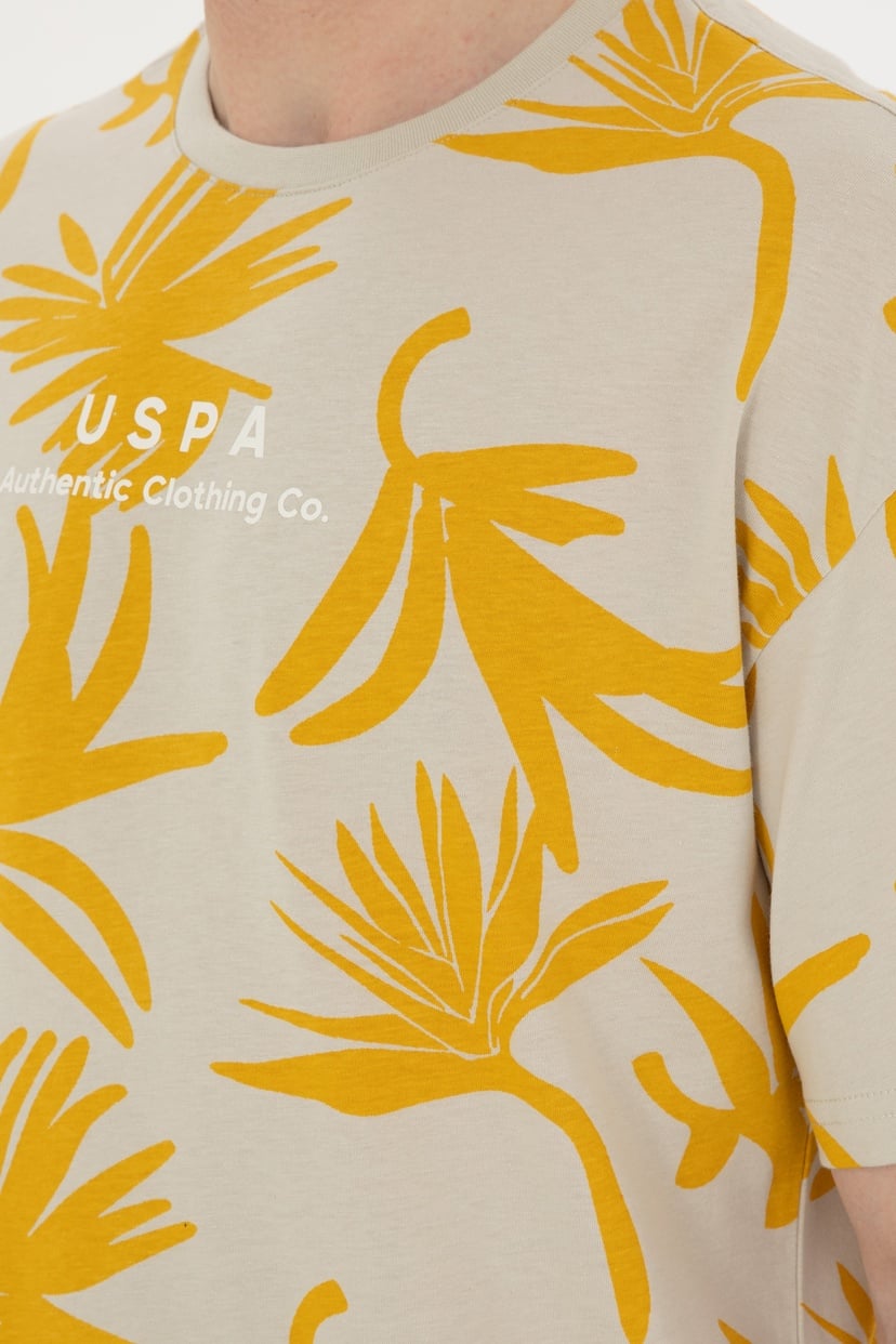 Erkek Comfort Fit Bisiklet Yaka Taş Tişört