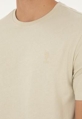 Erkek Regular Fit Bisiklet Yaka Taş Basic Tişört - 50294224049