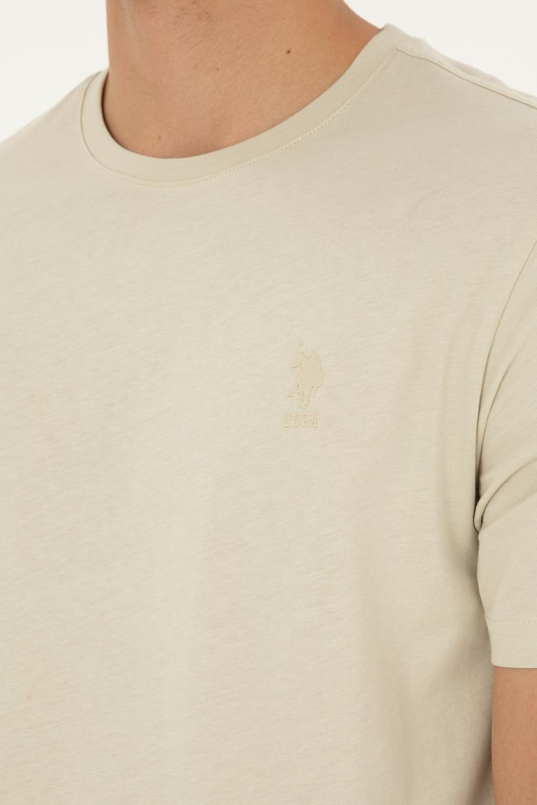 Erkek Regular Fit Bisiklet Yaka Taş Basic Tişört - 50294224049