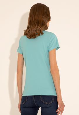 Kadın Mint Basic Polo Yaka Tişört - 50285846009