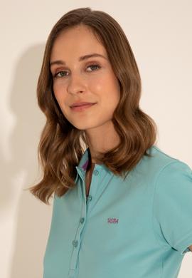 Kadın Mint Basic Polo Yaka Tişört - 50285846009