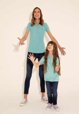 Kadın Mint Basic Polo Yaka Tişört - 50285846009