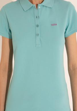 Kadın Mint Basic Polo Yaka Tişört - 50285846009