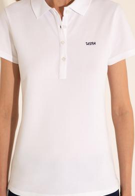 Kadın Beyaz Basic Polo Yaka Tişört - 50285846077