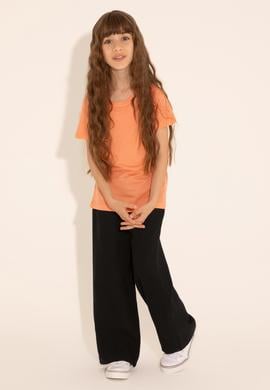 Kız Çocuk Siyah Kanvas Pantolon - 50288857006