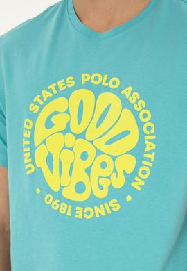 Erkek Regular Fit Bisiklet Yaka Mint Tişört - 50281078061