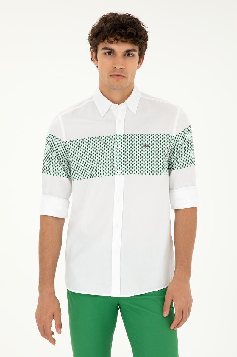 Erkek Yeşil Uzun Kollu Gömlek