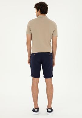 Erkek Lacivert Dokuma Şort - 50289012001