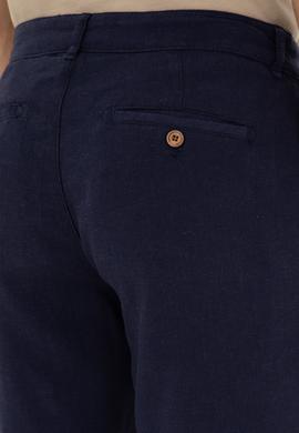 Erkek Lacivert Dokuma Şort - 50289012001