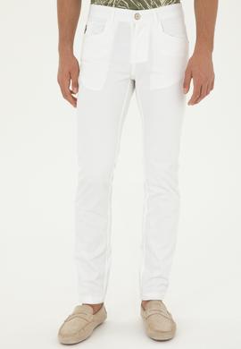 Erkek Beyaz Kanvas / Chino Pantolon - 50286305178