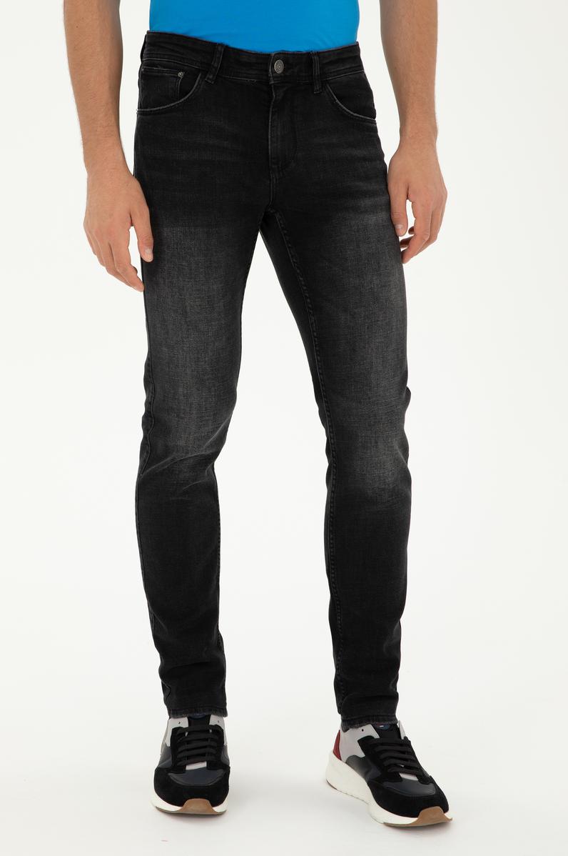 Erkek Siyah Jean Pantolon