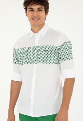 Erkek Yeşil Uzun Kollu Gömlek - 50282808004