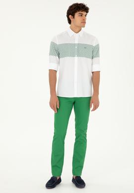 Erkek Yeşil Uzun Kollu Gömlek - 50282808004