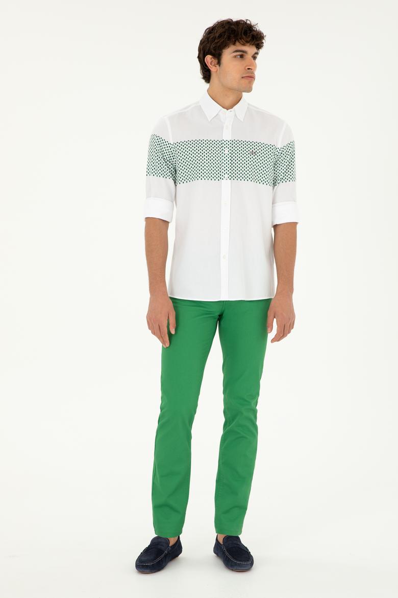 Erkek Yeşil Uzun Kollu Gömlek - 50282808004