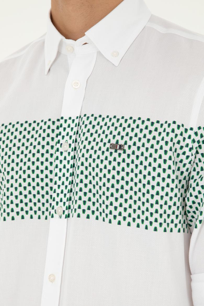 Erkek Yeşil Uzun Kollu Gömlek - 50282808004