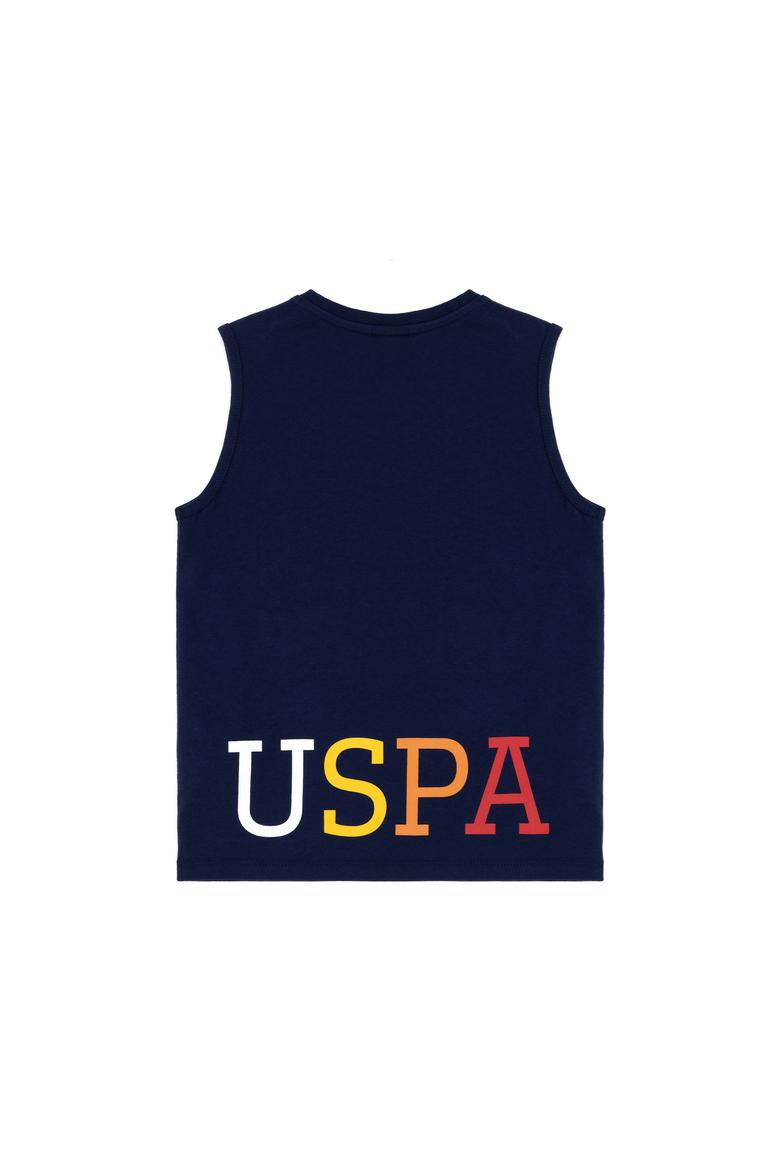 Erkek Çocuk Lacivert Kolsuz Bisiklet Yaka Tişört - 50284815015