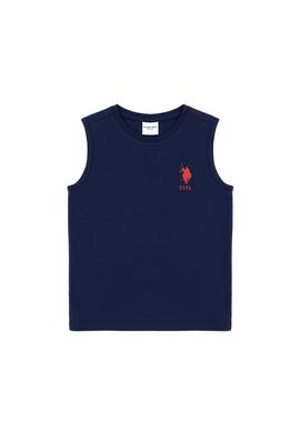 Erkek Çocuk Lacivert Kolsuz Bisiklet Yaka Tişört - 50284815015