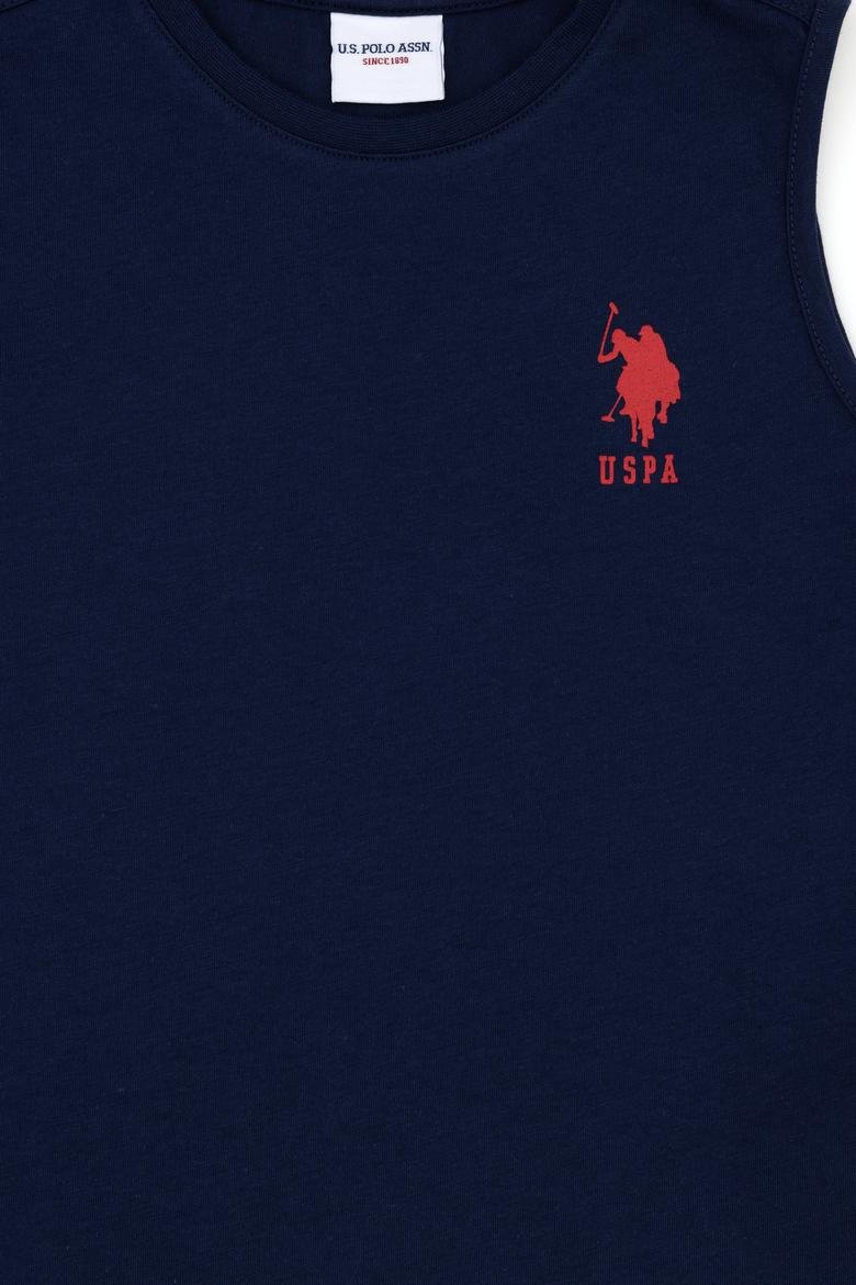 Erkek Çocuk Lacivert Kolsuz Bisiklet Yaka Tişört - 50284815015