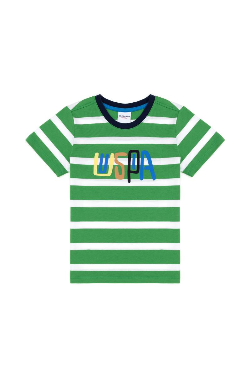 Erkek Çocuk Yeşil Bisiklet Yaka Tişört