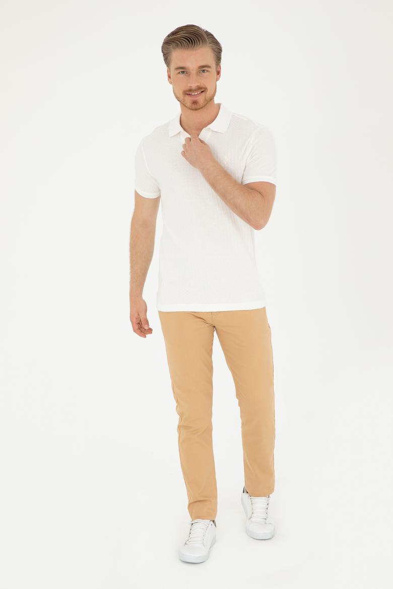 Erkek Camel Kanvas Pantolon