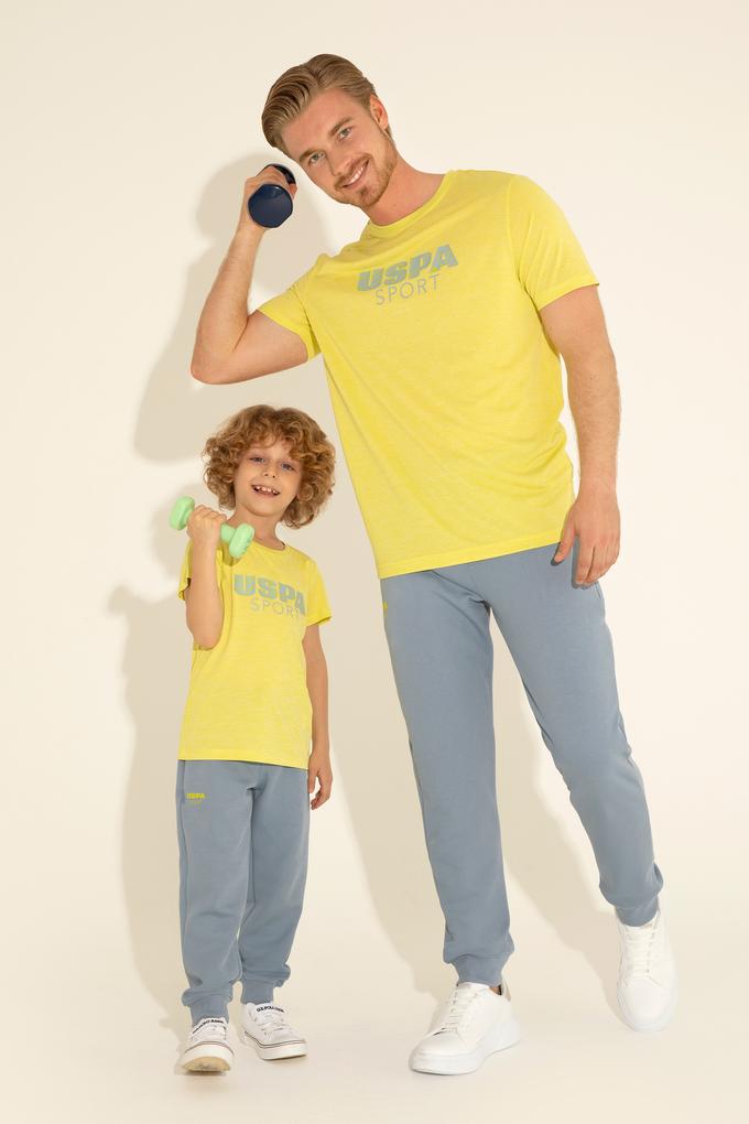 Erkek Çocuk Fıstık Yeşili Bisiklet Yaka Tişört