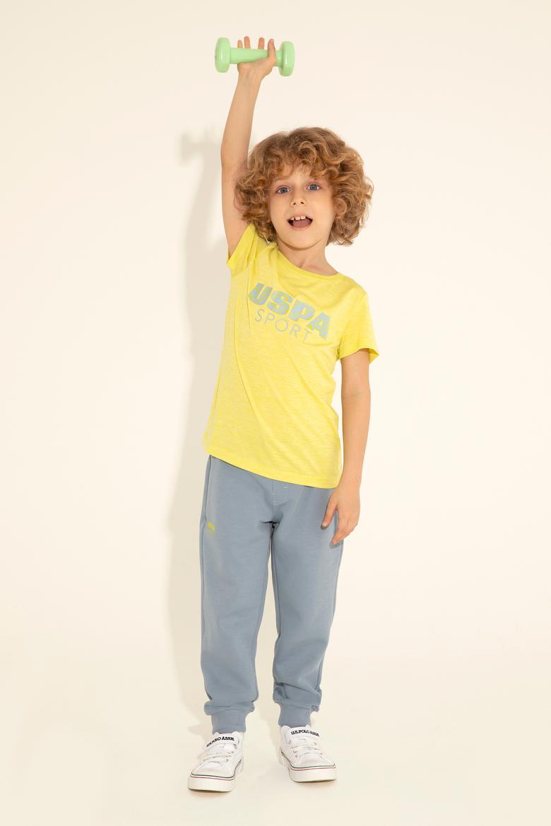 Erkek Çocuk Fıstık Yeşili Bisiklet Yaka Tişört - 50282248037