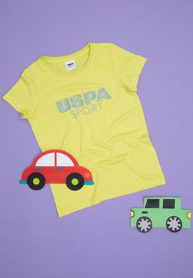 Erkek Çocuk Fıstık Yeşili Bisiklet Yaka Tişört - 50282248037