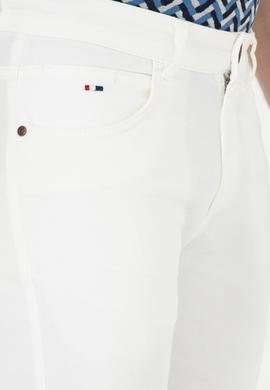 Erkek Beyaz Kanvas Pantolon - 50286003201