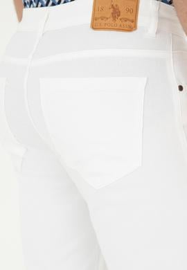 Erkek Beyaz Kanvas Pantolon - 50286003201