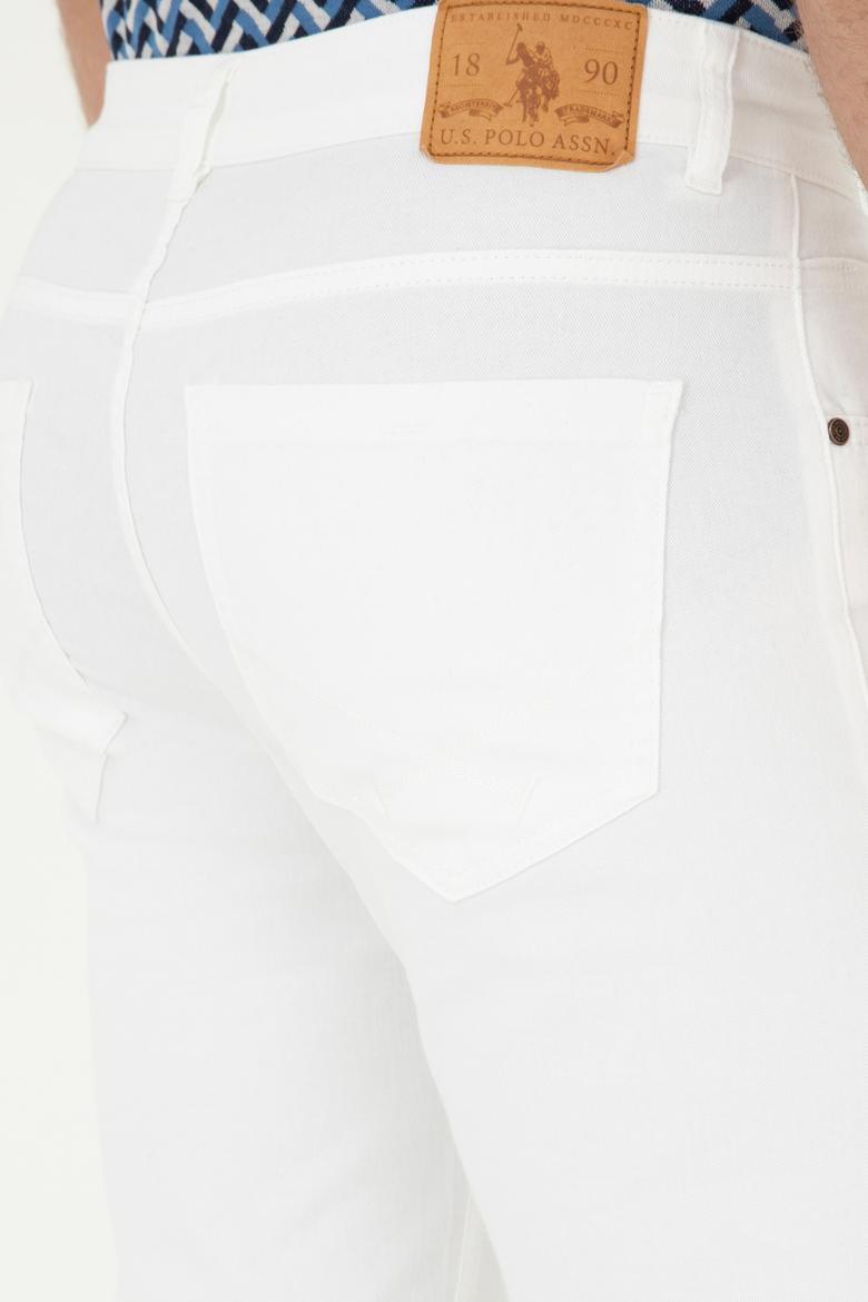 Erkek Beyaz Kanvas Pantolon - 50286003201