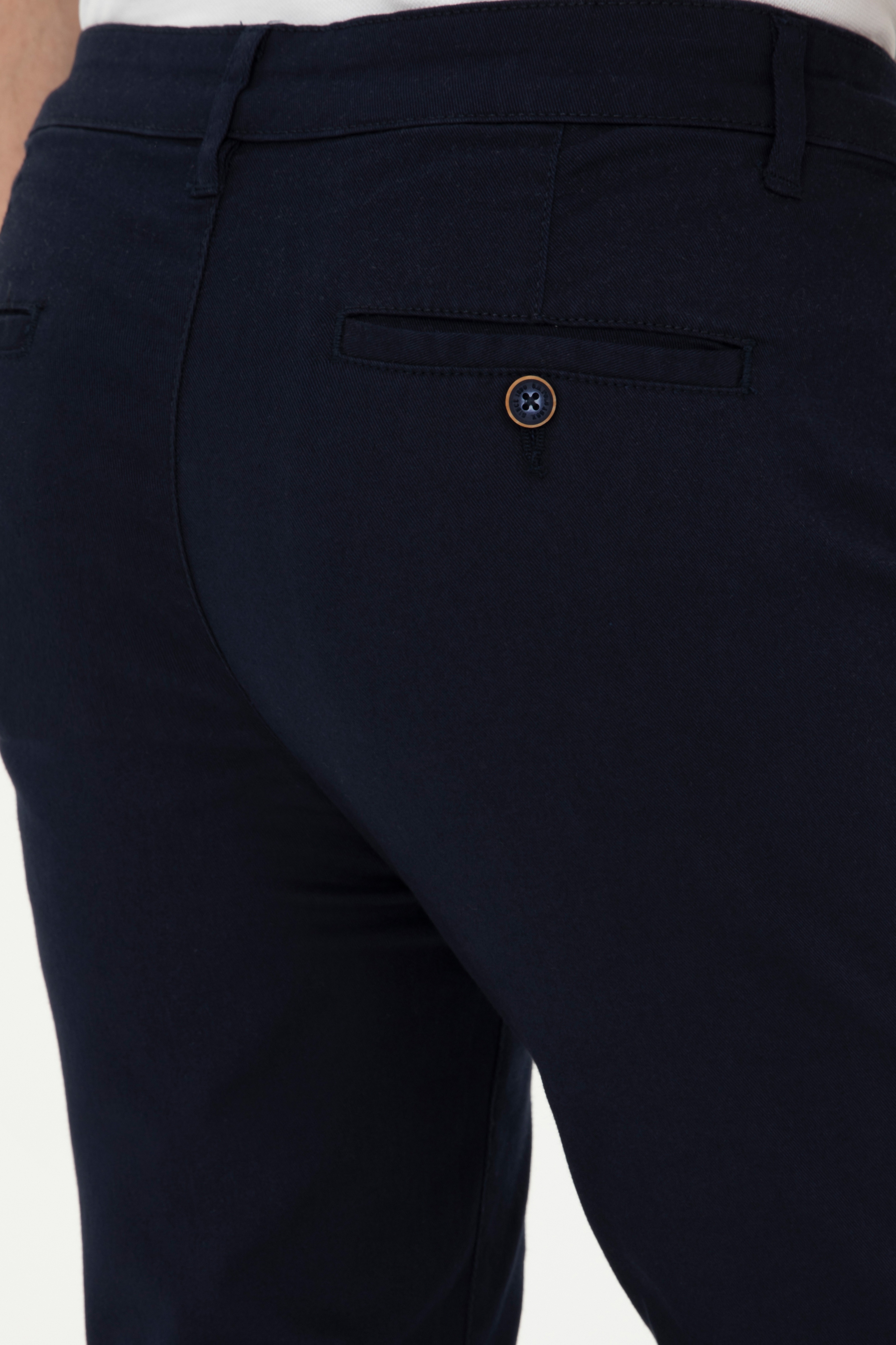 Erkek Slim Fit Lacivert Kanvas Pantolon - Image 6