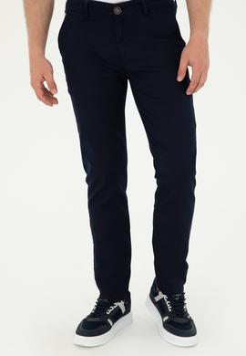 Erkek Lacivert Kanvas Pantolon - 50286012271