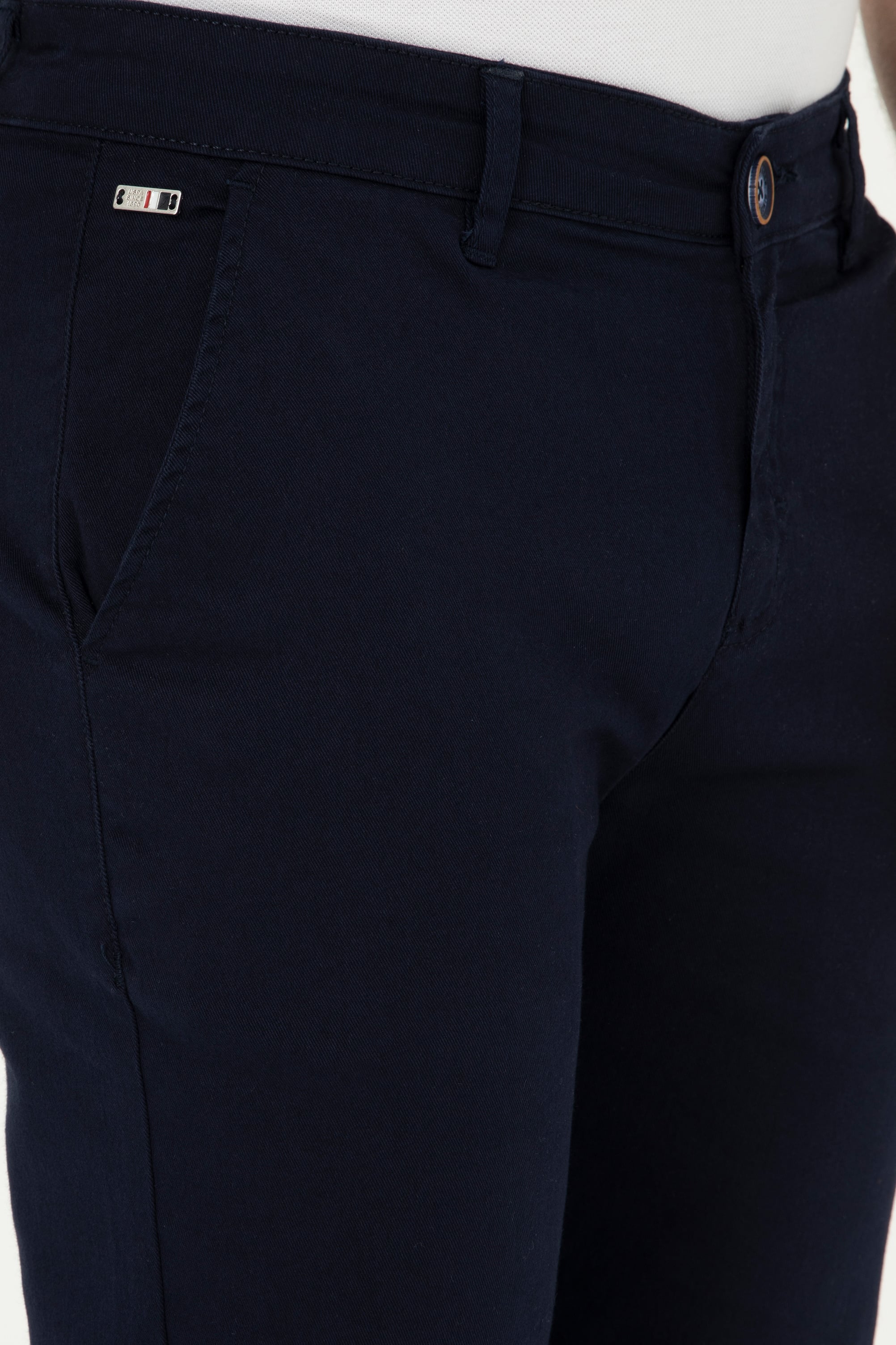 Erkek Slim Fit Lacivert Kanvas Pantolon - Image 5