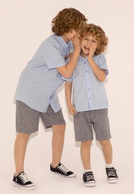 Erkek Çocuk Lacivert Dokuma Şort - 50289495003