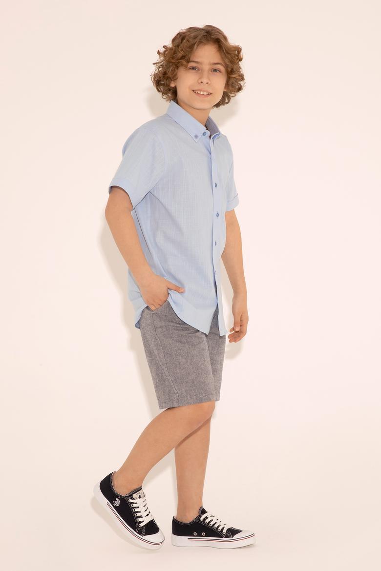 Erkek Çocuk Lacivert Dokuma Şort - 50289495003