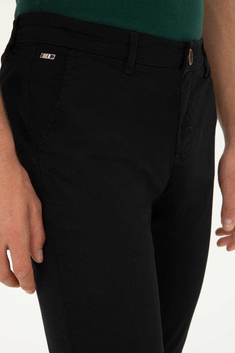 Erkek Siyah Kanvas Pantolon - 50286012313