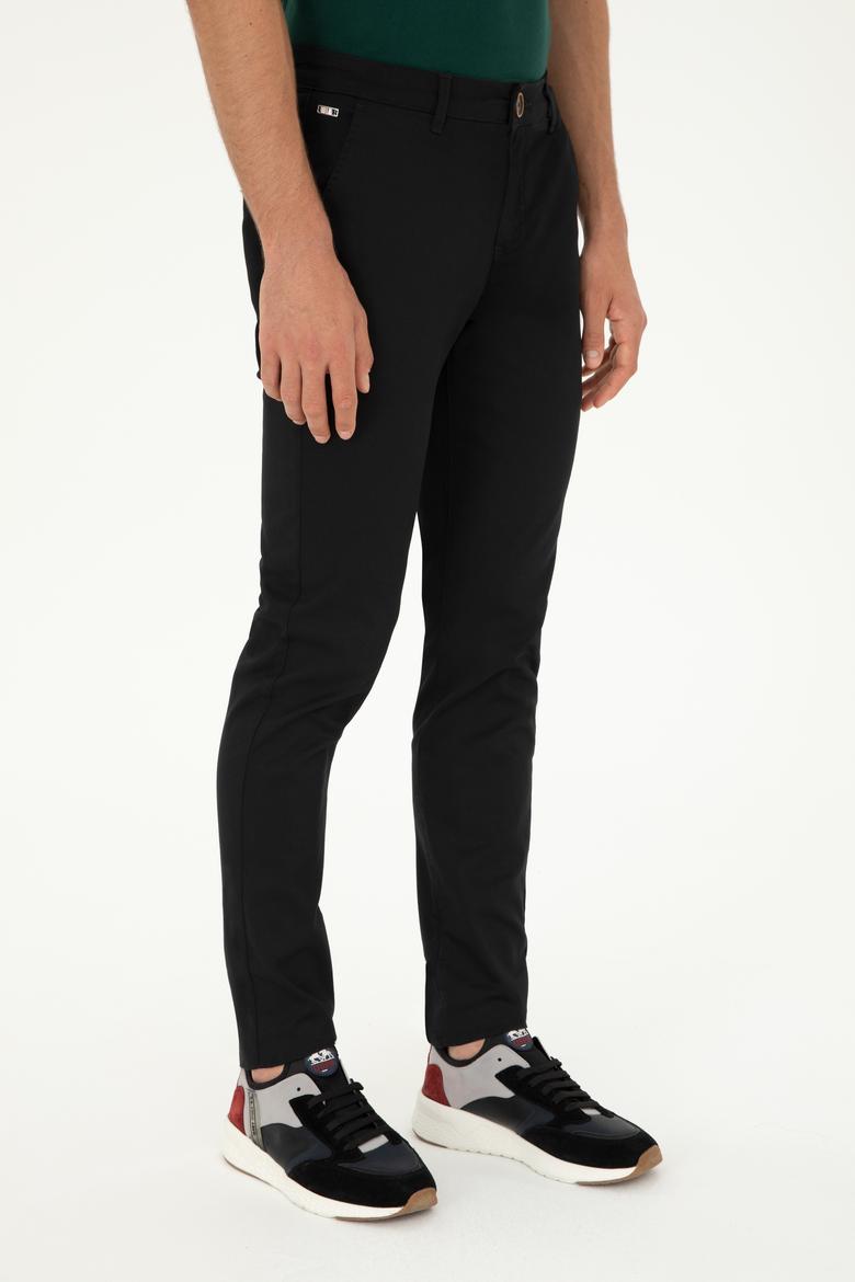 Erkek Siyah Kanvas Pantolon - 50286012313